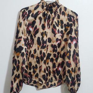 SHEIN Cheetah Print Blouse